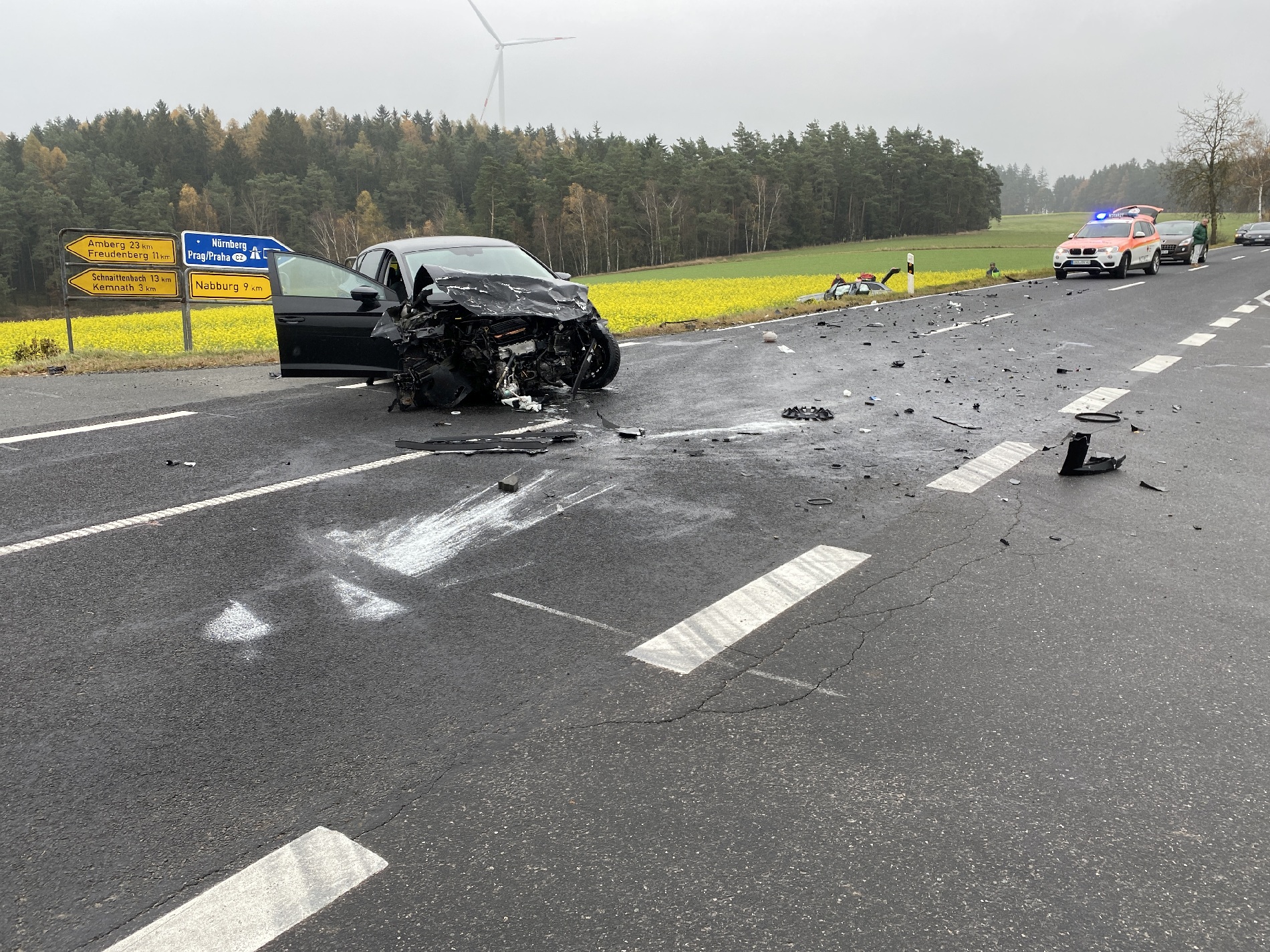 Verkehrsunfall mit schwerverletzten Personen bei Schnaittenbach
