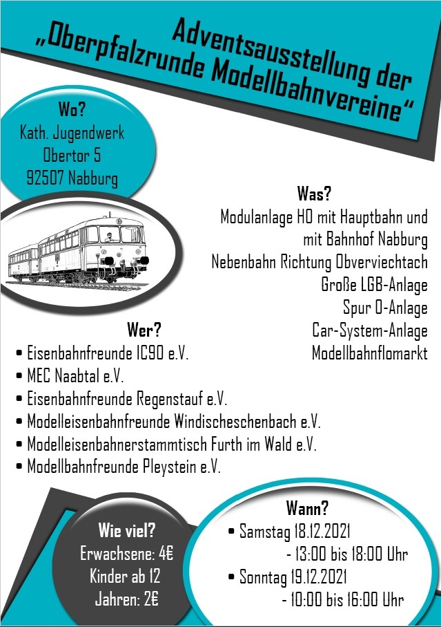 Flyer zur Modellbahnausstellung