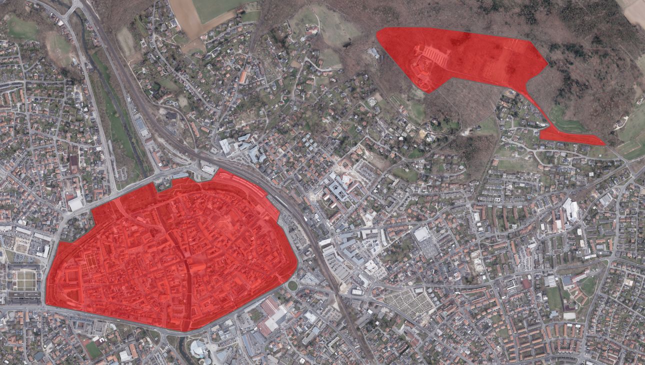 In den rot gekennzeichneten Flächen sind Ansammlungen mit mehr als 10 Personen untersagt Quelle: Stadt Amberg