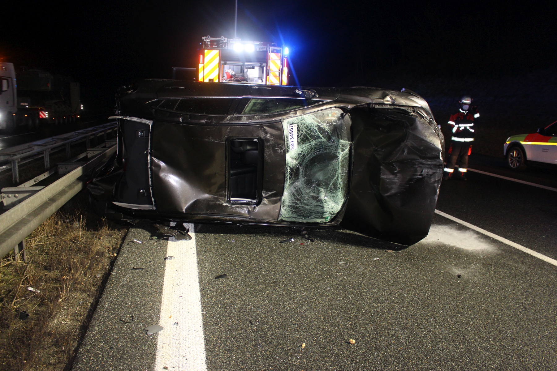 Verkehrsunfall mit zwei Verletzten auf der A6 bei Wernberg-Köblitz