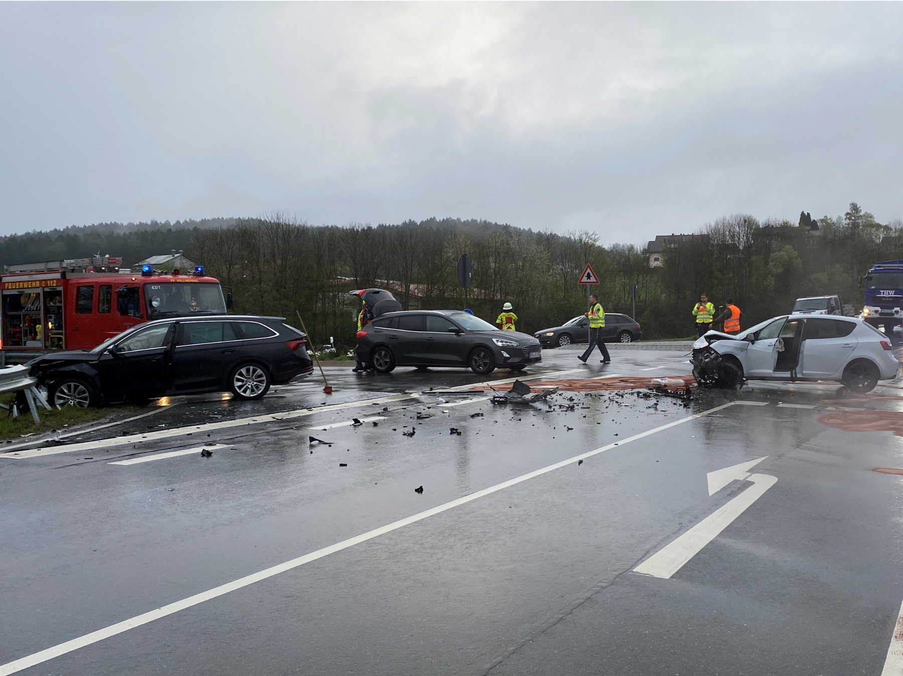 Verkehrsunfall B22, Abfahrt Willmering