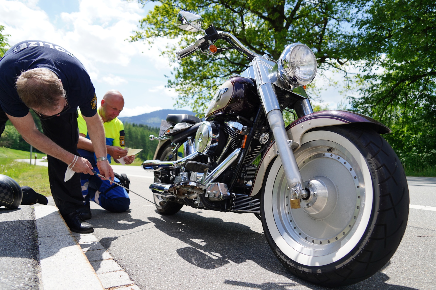 Motorradkontrollen am Arber