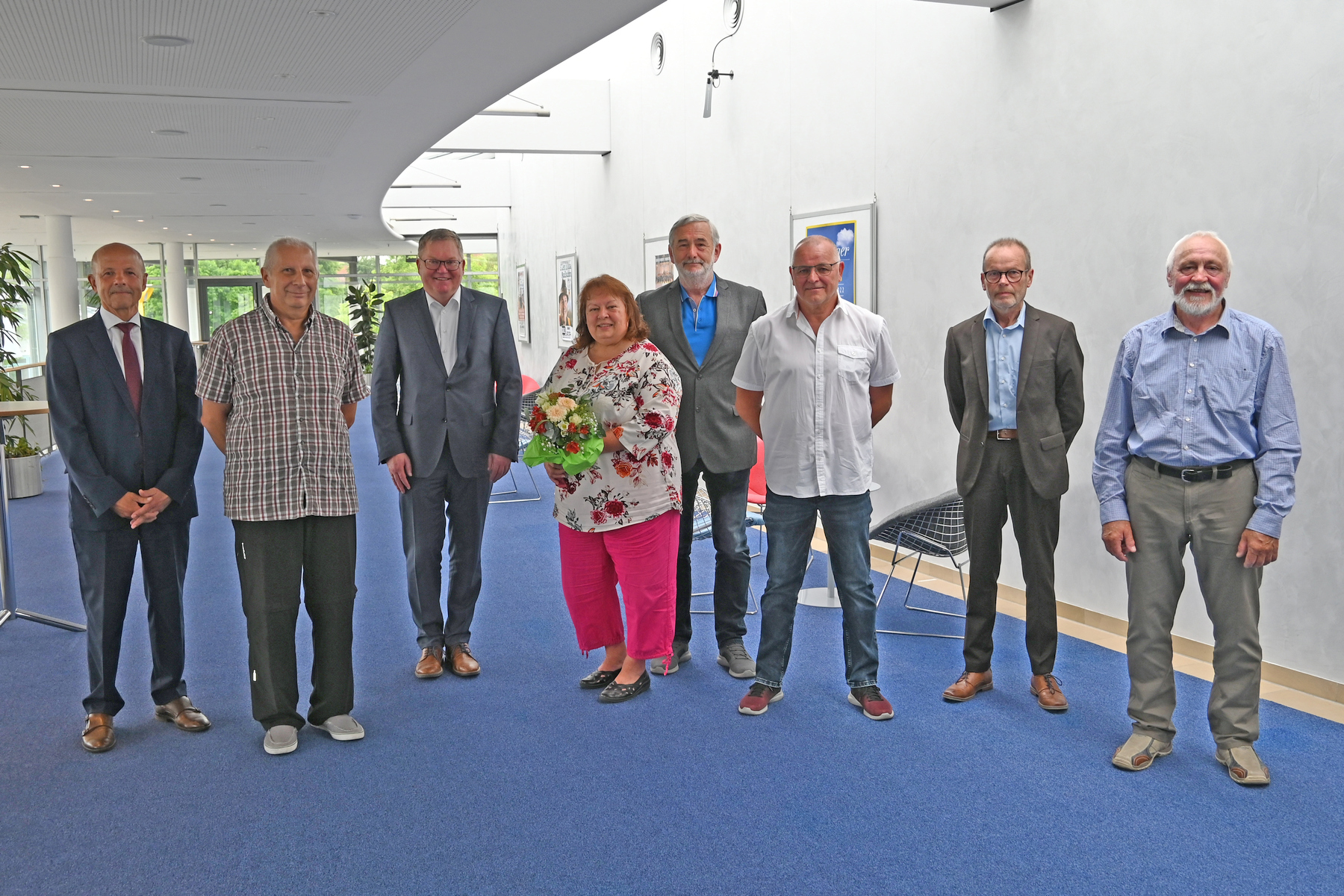(von links): Von links: Günter Simmerl, Kurt Bauer, OB Michael Cerny, Klara Koller, Erwin Besold, Horst Glöckl, Reiner Busch, Karl Koller. Foto © Thomas Graml, Stadt Amberg