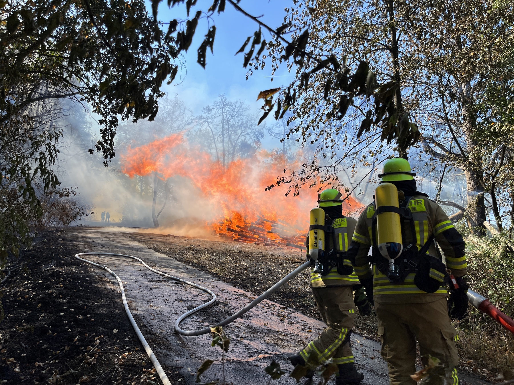 Waldbrand bei Hanzing