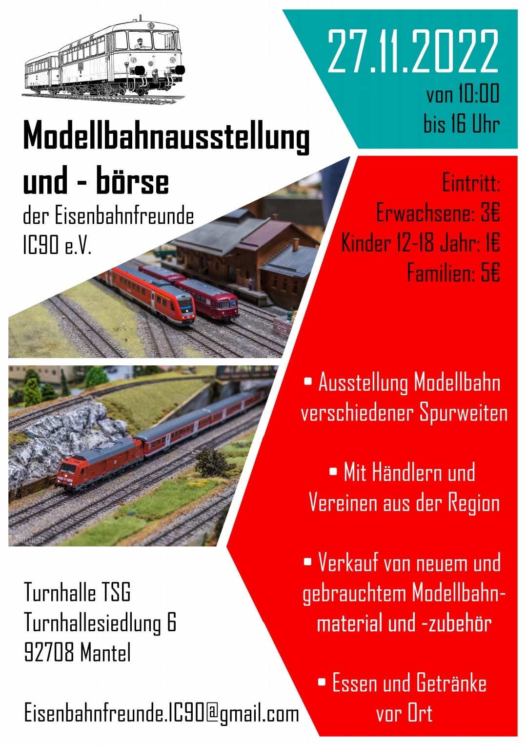 Modellbahnausstellung Mantel © Eisenbahnfreunde IC90