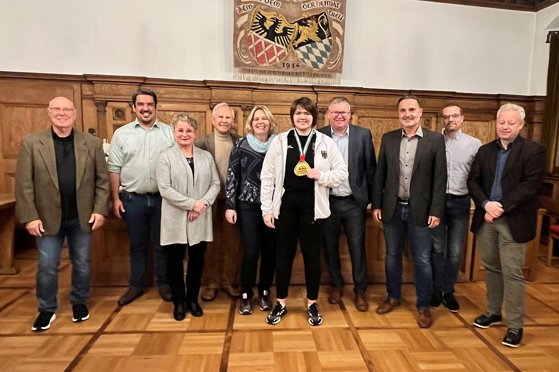 Viola Fritsche beim Empfang im Amberger Rathaus 