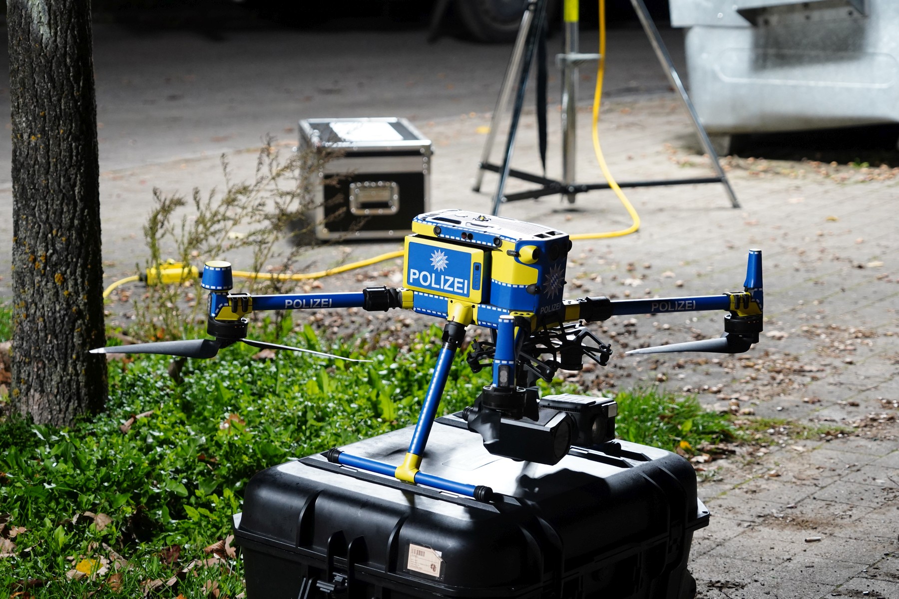 Multicopter Grenzpolizei Waidhaus Foto: Polizeipräsidium Oberpfalz / fb