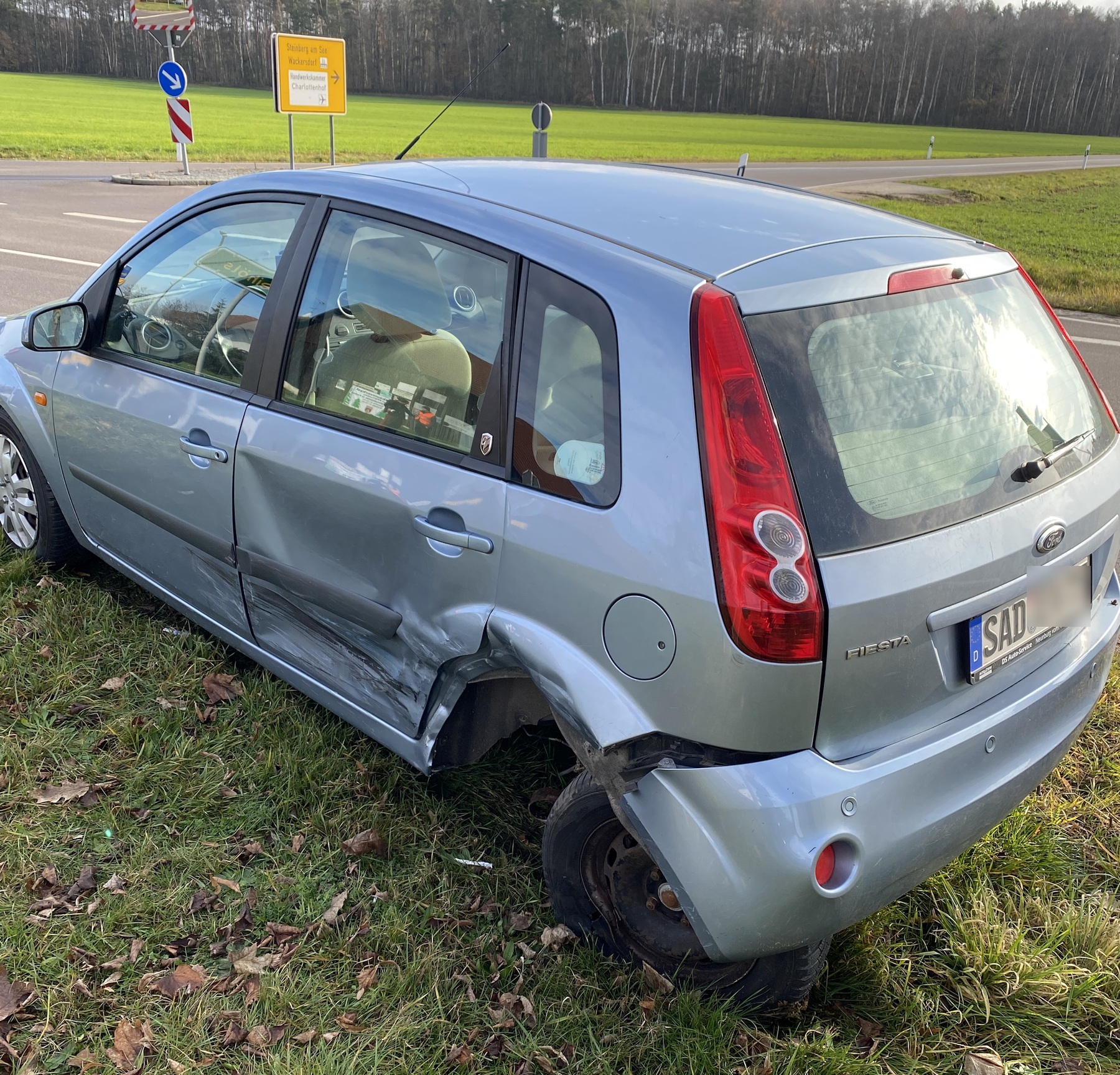 Zusammenstoß nach Vorfahrtsverletzung