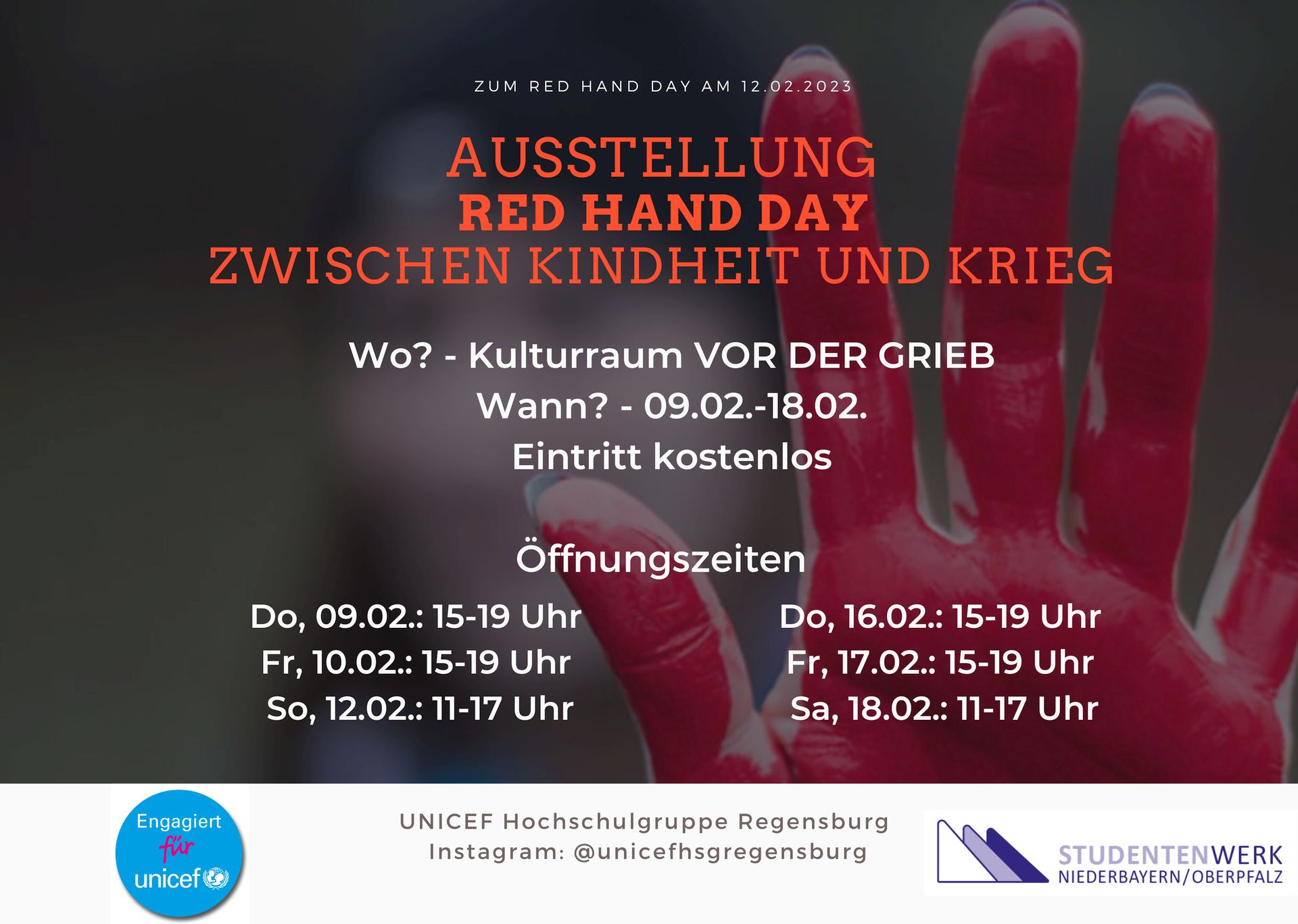 Red Hand Day – Kunstausstellung in Regensburg