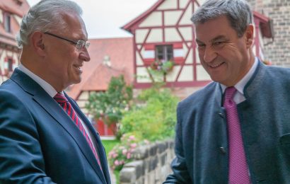 Söder und Herrmann begrüßen rund 270 neue Staatsbürger beim Neubürgerempfang in der Burg Nürnberg