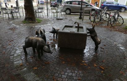 Schweinchenbrunnen und Bürgerbrunnen spenden Trinkwasser