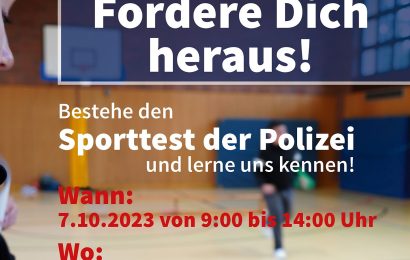 Erneuter Aktionstag des Polizeipräsidiums Oberpfalz am 7. Oktober 2023 für am Polizeiberuf interessierte Jugendliche