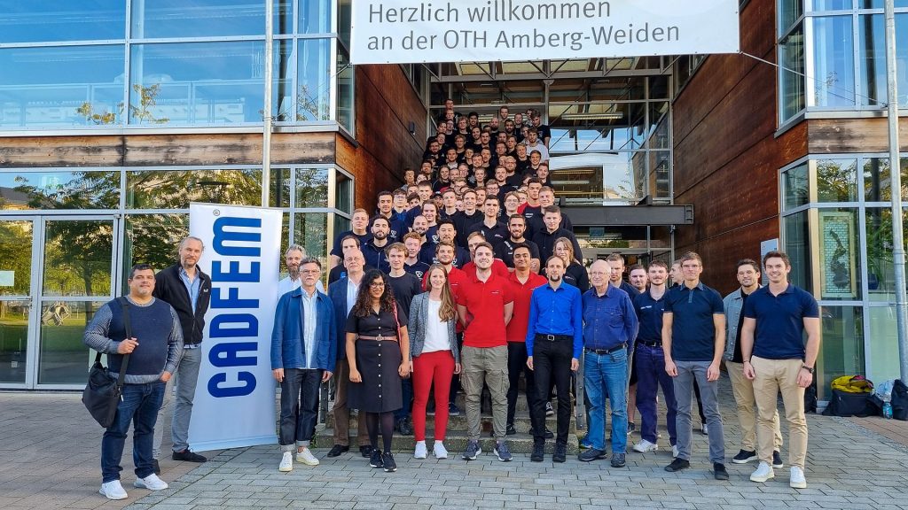 Mehr als 100 Studierende aus Deutschland und der Schweiz besuchten den Workshop an der OTH in Amberg Foto: Bernsdorf/ CADFEM Germany GmbH