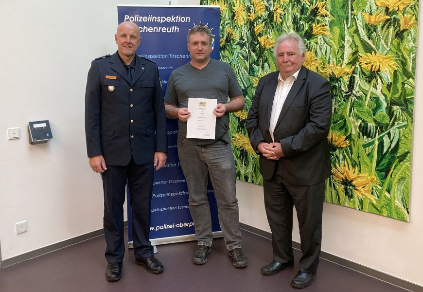 Neuer Mitarbeiter bei der Sicherheitswacht der PI Tirschenreuth