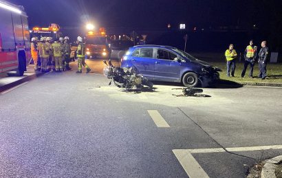 Pkw-Fahrer übersieht beim Abbiegen entgegenkommenden Kradfahrer