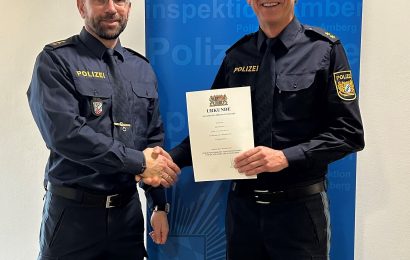 Vize-Chef der Polizeiinspektion Amberg befördert