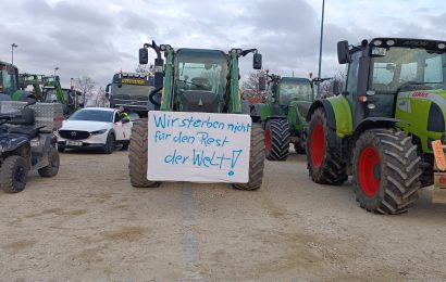 Protestaktion der Landwirte in Amberg