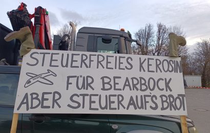 Versammlung am 05.01.24 in Axtheid-Berg im Rahmen der stattfindenden Bauernproteste